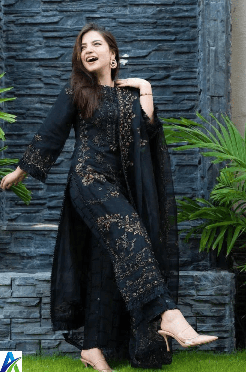 Pakistani khadi silk plazzo Kameez Ethnic Suit Bollywood Indian Designer  42L | eBay