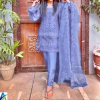 Zainab Chottani Net Handwork Suit with Malai Trouser