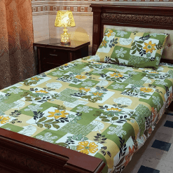 Lush Green Dream: Best Quality Crystal Bedsheets in Printed Form