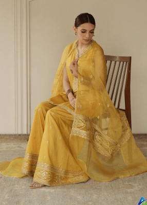 Maria B Summer Collection 2024 - Yellow embroidered lawn suit